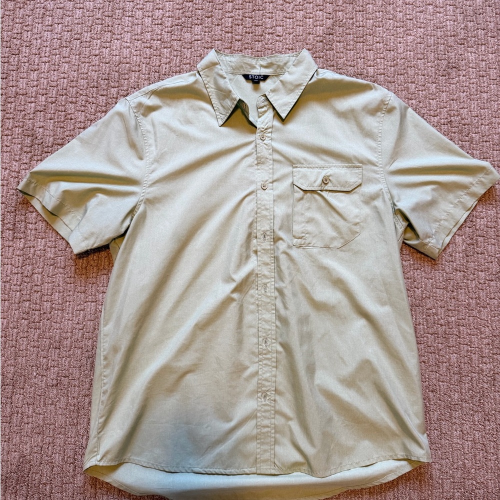 Men's Light Green Short Sleeve Shirt